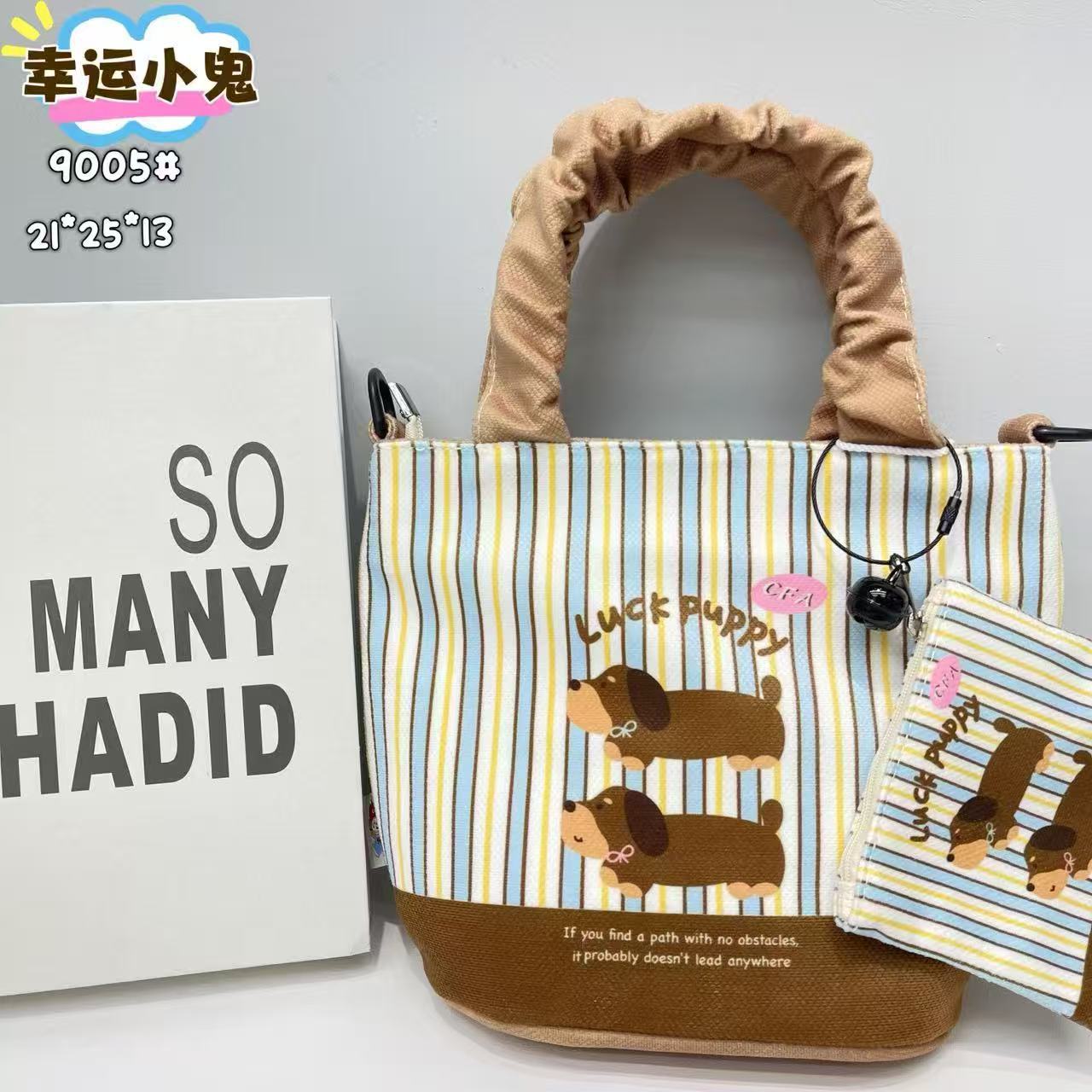 In-Stock New Small Cloth Bag Ins Cute Cartoon Women's Summer Cloth Bag Handbag Casual Tote Bag Upgrade