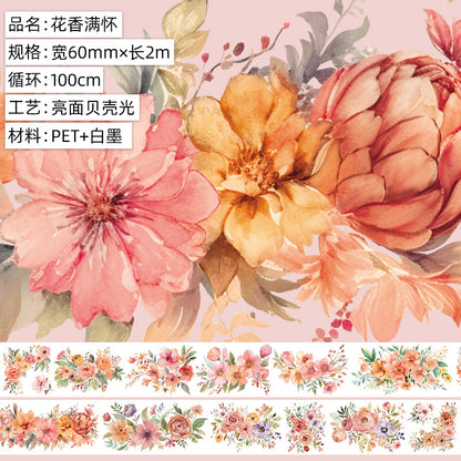 Original hand account tape shell light flower decoration handmade collage diy hand account material wholesale special material pet tape