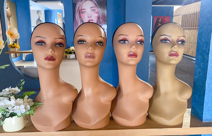 European and American wig model head shoulder model wig hat scarf jewelry window display props mannequin