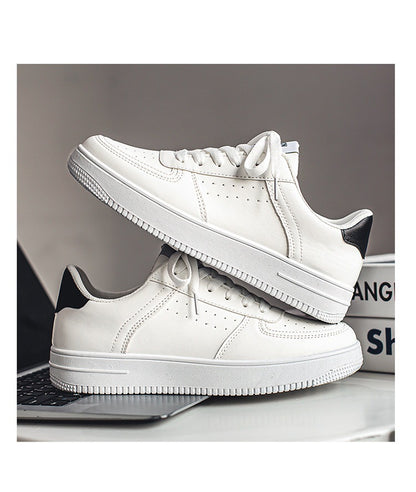 White Shoes Men's Summer Breathable Youth Casual All-match Men's Shoes 2024 New Student Pure White Sports Shoes