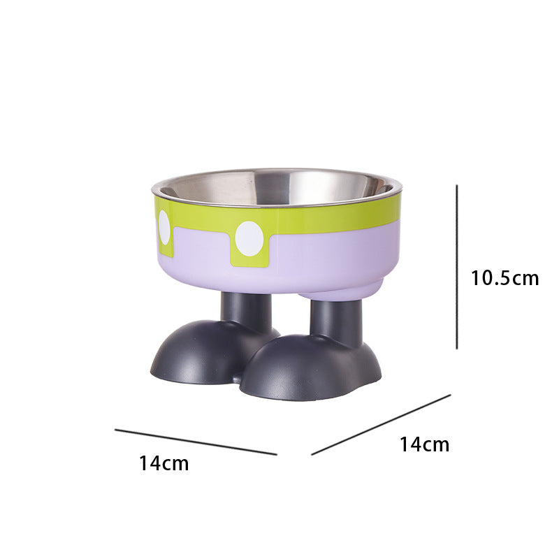 Pet stainless steel bowl non-slip large capacity dog bowl cat goblet bowl neck protection pet bowl anti-knock cat bowl new