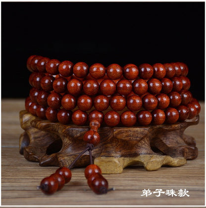 Zambian Blood Sandalwood Buddhist Bead Bracelet, Old Material, Small-Leaf Rosewood, High-Density Golden Star, Wholesale Prayer Bead Wooden Bracelet, Cultural and Artistic Crafts Manufacturer