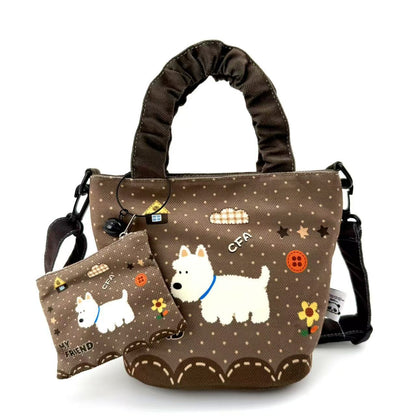 In-Stock New Small Cloth Bag Ins Cute Cartoon Women's Summer Cloth Bag Handbag Casual Tote Bag Upgrade