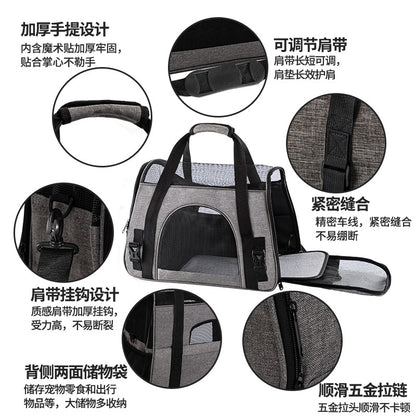 Amazon's New Pet Cat Carrier Bag, Portable Mesh Breathable Hand-Held Bag for Cats and Dogs, Universal Crossbody Shoulder Pet Bag for Outings