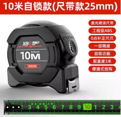 Factory direct wholesale generation of self-locking fluorescent steel tape high precision laser code black gold box ruler measuring tool wear-resistant