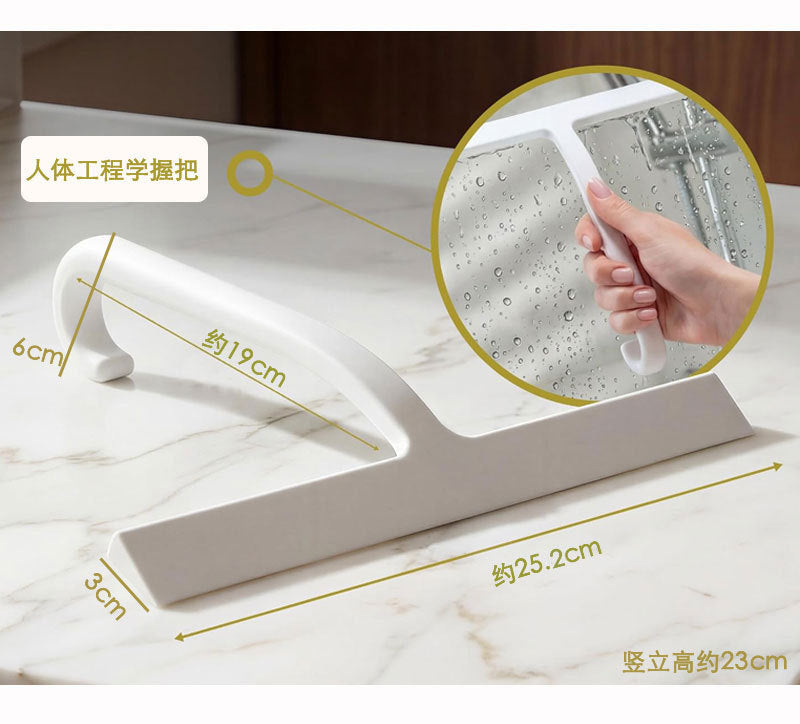 Silicone Glass Wiper with Inverted Hook, Black Silicone Window Cleaning Tool, Two Sizes Available