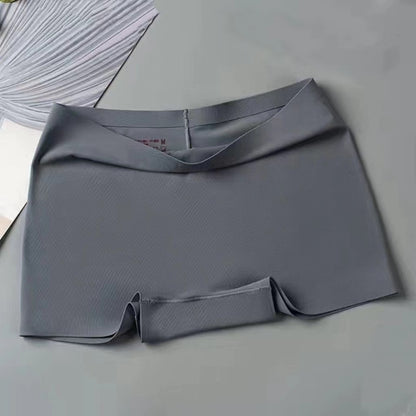 Summer Mid-waist Safety Pants Belly-closed Breathable Boxers Ice Silk Seamless Underwear Anti-light Leggings Women's Boxers