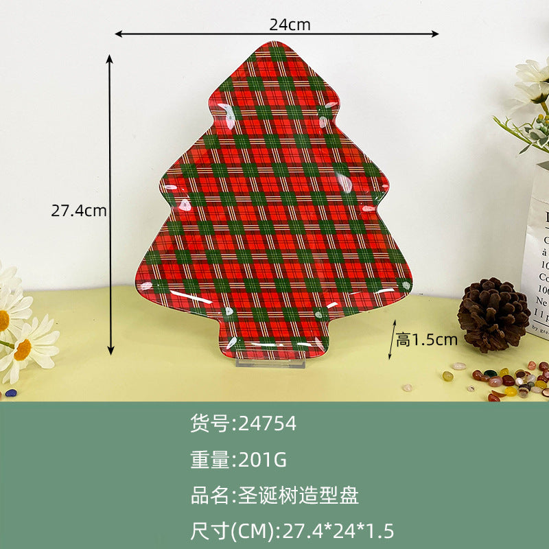 Wanshan melamine plate factory wholesale cross-border European and American dried fruit snack plate home creative pumpkin shape Christmas plate