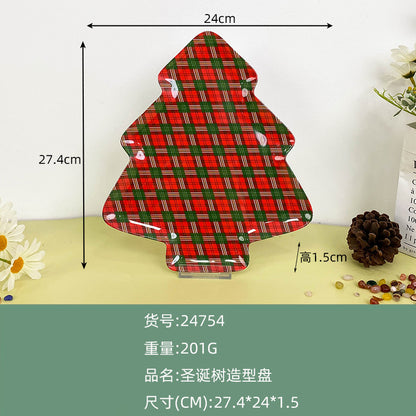 Wanshan melamine plate factory wholesale cross-border European and American dried fruit snack plate home creative pumpkin shape Christmas plate