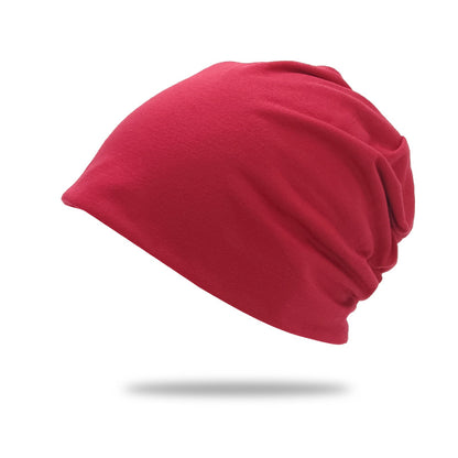 Cross-Border New Style Solid Color Slouchy Beanie, Popular Double-Layer Pullover Hat, Thin Postpartum Hat, Cold Weather Hat Wholesale