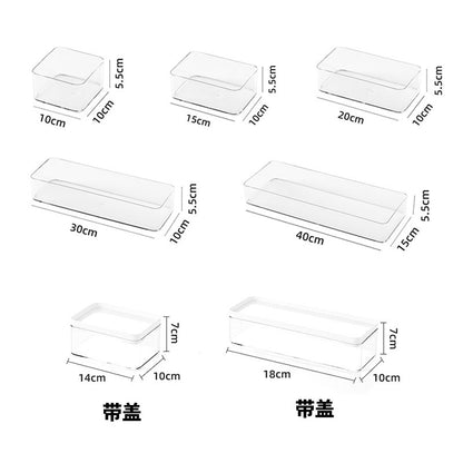 Enlarge 40cm Long Transparent Box Narrow Long Square Storage Box 15cm Wide Water-tight Drawer Finishing