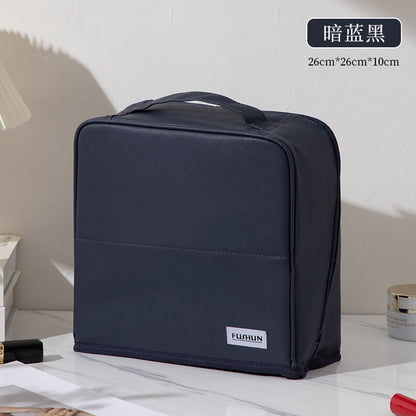 Vertical Cosmetic Bag, Large Capacity, Women's Pencil Case, Travel Pu Waterproof, Can Be Hung on Luggage, Makeup Brush Storage Bag