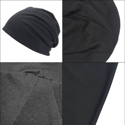 Cross-Border New Style Solid Color Slouchy Beanie, Popular Double-Layer Pullover Hat, Thin Postpartum Hat, Cold Weather Hat Wholesale
