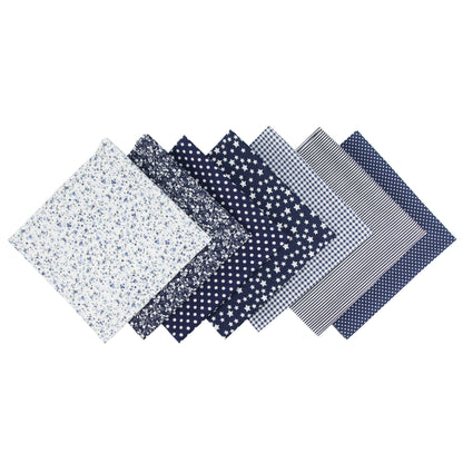 7 Color Patchwork Cloth Group Plain Flower Cloth Broken Plaid Dot DIY Cotton Small Fresh Plant Printing Cloth