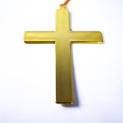 Golden Cross Priest and Nun Pendant Cross-Border Halloween Pendant Halloween Limited Edition Jewelry Necklace