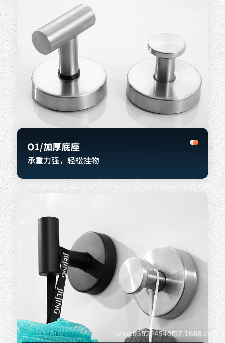 Cross-Border Stainless Steel Vacuum Suction Cup Hooks, No-Drill Bathroom Hooks, Kitchen Hooks, Towel Hooks, Clothes Hooks Wholesale