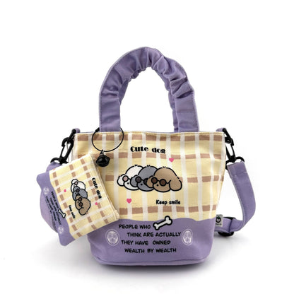 In-Stock New Small Cloth Bag Ins Cute Cartoon Women's Summer Cloth Bag Handbag Casual Tote Bag Upgrade