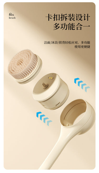 Cross-Border Electric Bath Brush Rotating Multi-Functional Bath Brush Waterproof Lazy Bath Brush Back Rub Bath Instrument Home