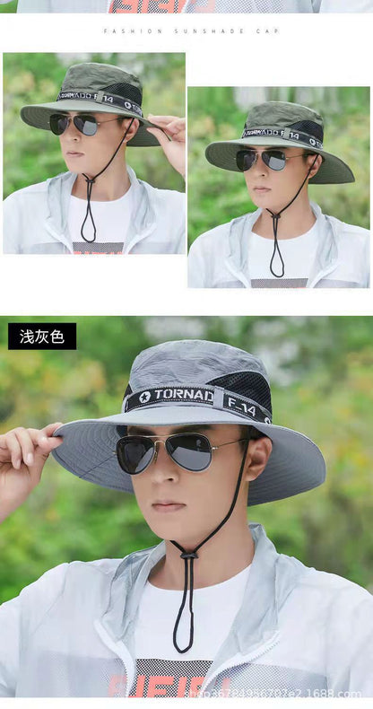 Fishing hat men's sun protection sun hat mountaineering hat men's summer UV protection sun hat summer fisherman hat