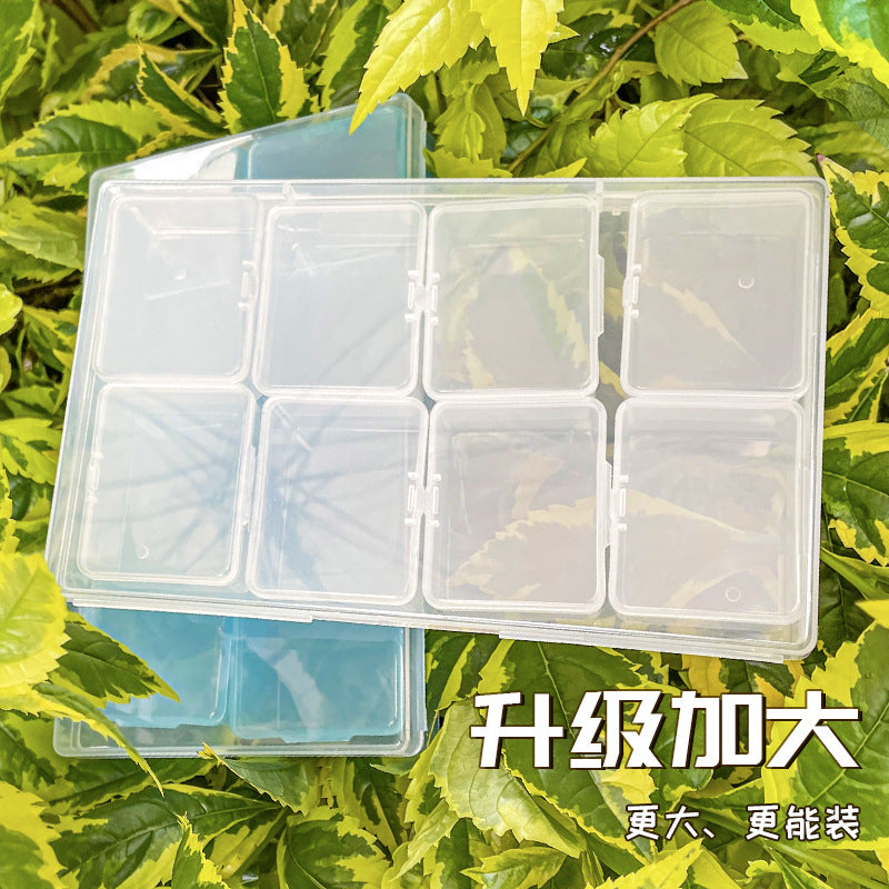 Jewelry Box Jewelry Storage Box Anti-oxidation Box Earrings Card Transparent Multi-compartment Portable Multifunctional Storage Box