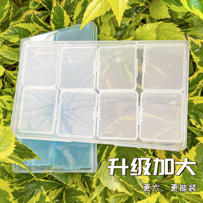 Jewelry Box Jewelry Storage Box Anti-oxidation Box Earrings Card Transparent Multi-compartment Portable Multifunctional Storage Box