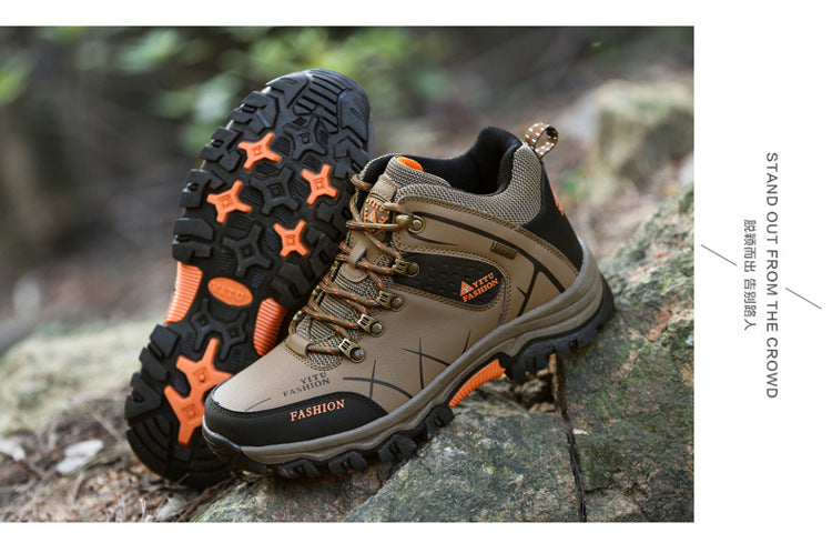 Cross-Border Recommendation for Autumn and Winter Men's Low-Top Outdoor Mountaineering and Hiking Sports Shoes, Men's Non-Slip and Wear-Resistant Work Boots