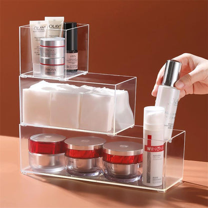 Desktop Storage Box Dormitory Cosmetics Transparent Basket Acrylic Drawer Mask Organizer Box Snack Sundry Storage Rack