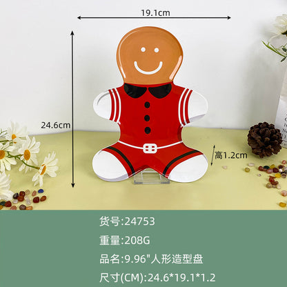 Wanshan melamine plate factory wholesale cross-border European and American dried fruit snack plate home creative pumpkin shape Christmas plate