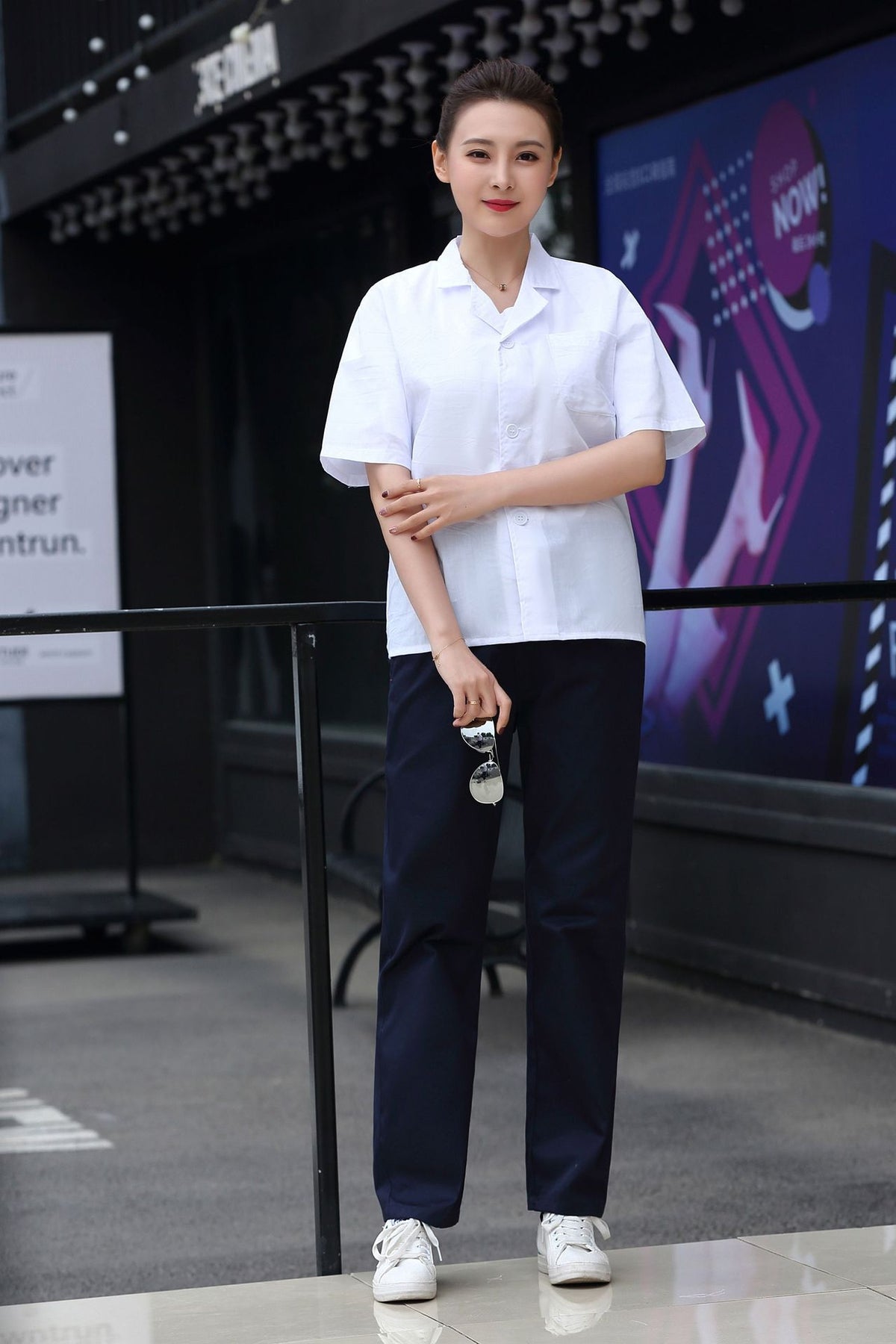 Work Clothes White Coat Doctor's Clothes Pharmacy Beauty Salon Food Factory Tooling Experimental Clothes Chef Long Sleeve White Coat
