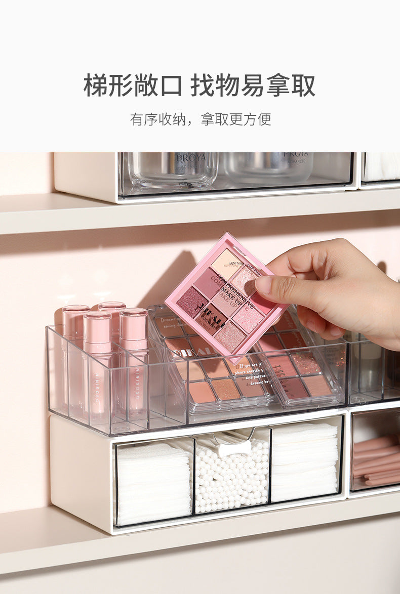 Transparent Storage Box Cosmetics Organizer Desktop Lipstick Makeup Brush Skin Care Product Pen Holder Makeup Box Storage Shelf