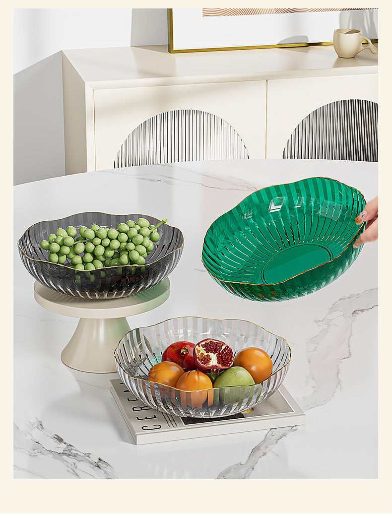 Transparent Fruit Plate, Household Plate, Living Room Display Plate, Transparent Fruit Plate, Ktv Candy and Snack Display Plate, Festive Plate