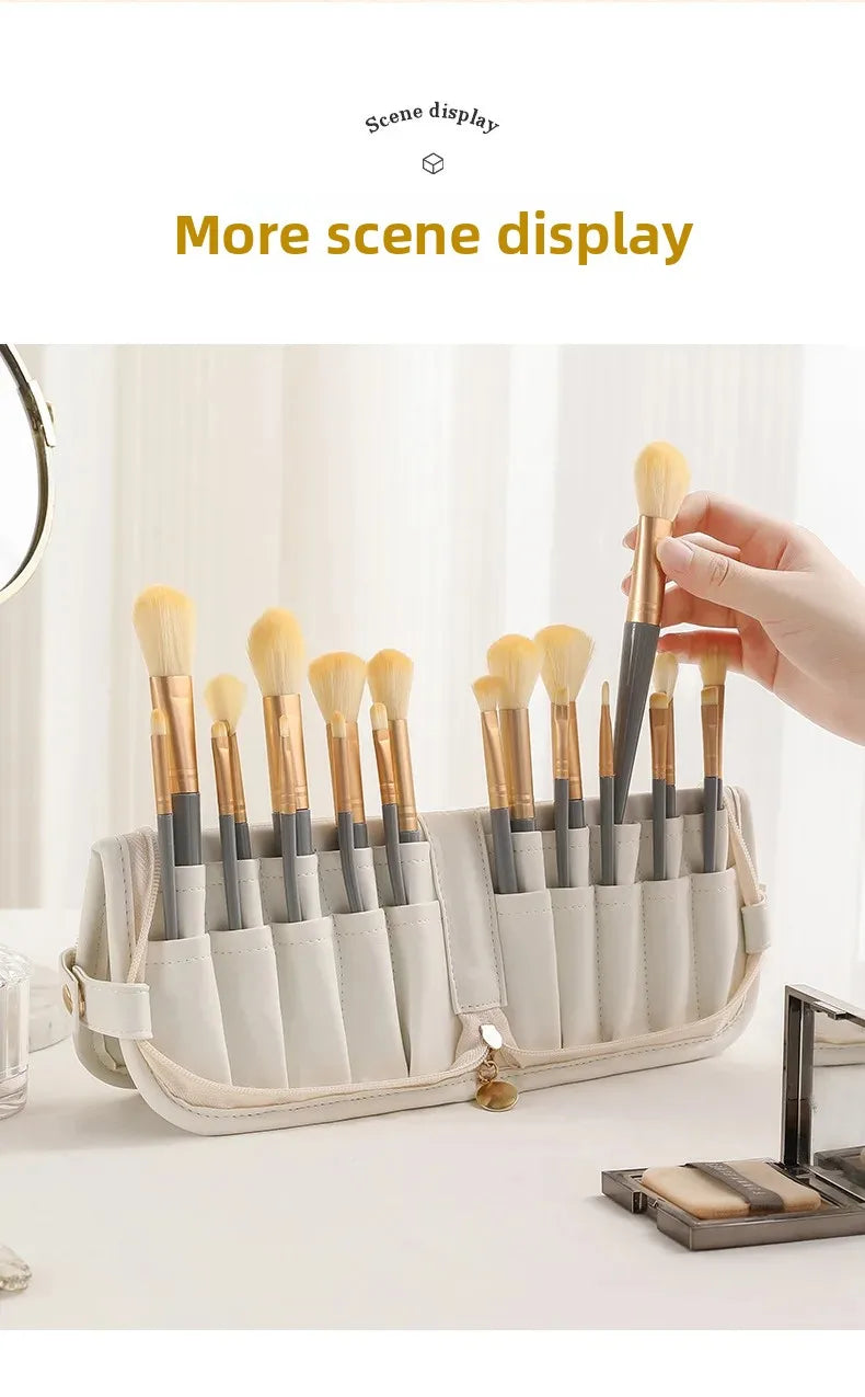 Beilian Makeup Brush Bag Handheld Large Capacity Makeup Brush Storage Bag Portable Tattoo Artist Tool Eyebrow Pencil Bag Wholesale