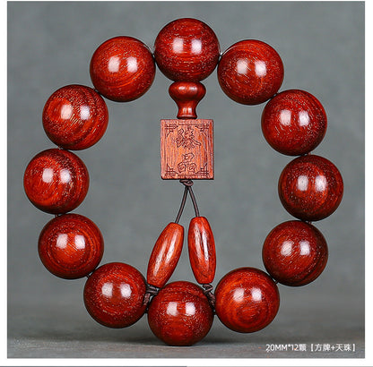 Zambian Blood Sandalwood Buddhist Bead Bracelet, Old Material, Small-Leaf Rosewood, High-Density Golden Star, Wholesale Prayer Bead Wooden Bracelet, Cultural and Artistic Crafts Manufacturer