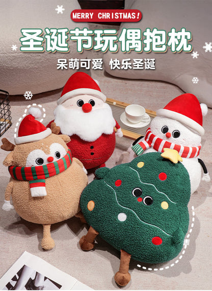 Creative Christmas Tree Pillow Cute Plush Toy Doll Living Room Sofa Cushion Ornaments Wholesale Christmas Gifts