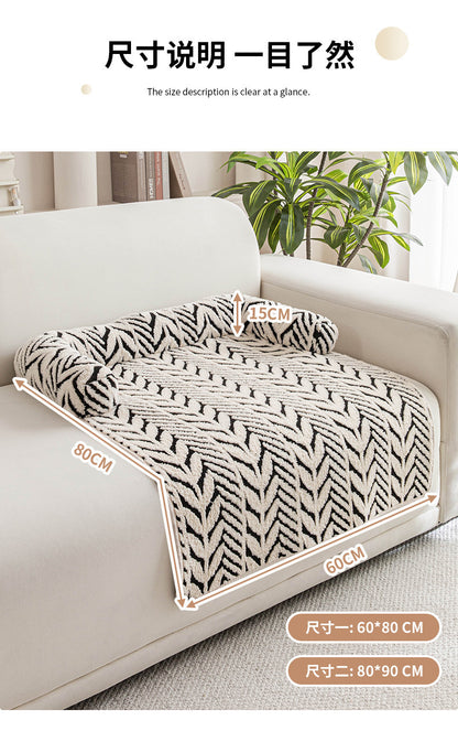 Cross-Border Hot-Selling Anti-Scratch Pet Mat, New Plush Thickened Non-Slip Sofa Dog Bed, Pet Supplies