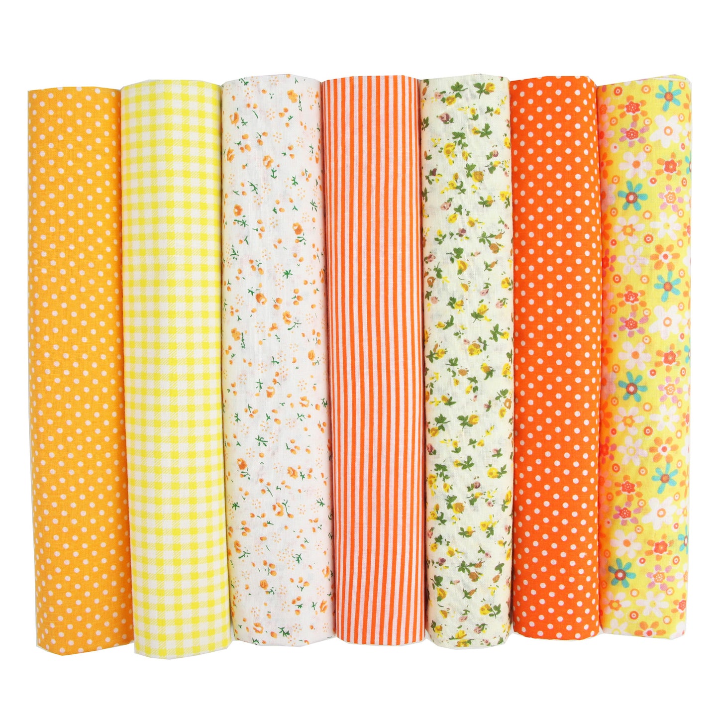 7 Color Patchwork Cloth Group Plain Flower Cloth Broken Plaid Dot DIY Cotton Small Fresh Plant Printing Cloth