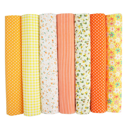 7 Color Patchwork Cloth Group Plain Flower Cloth Broken Plaid Dot DIY Cotton Small Fresh Plant Printing Cloth