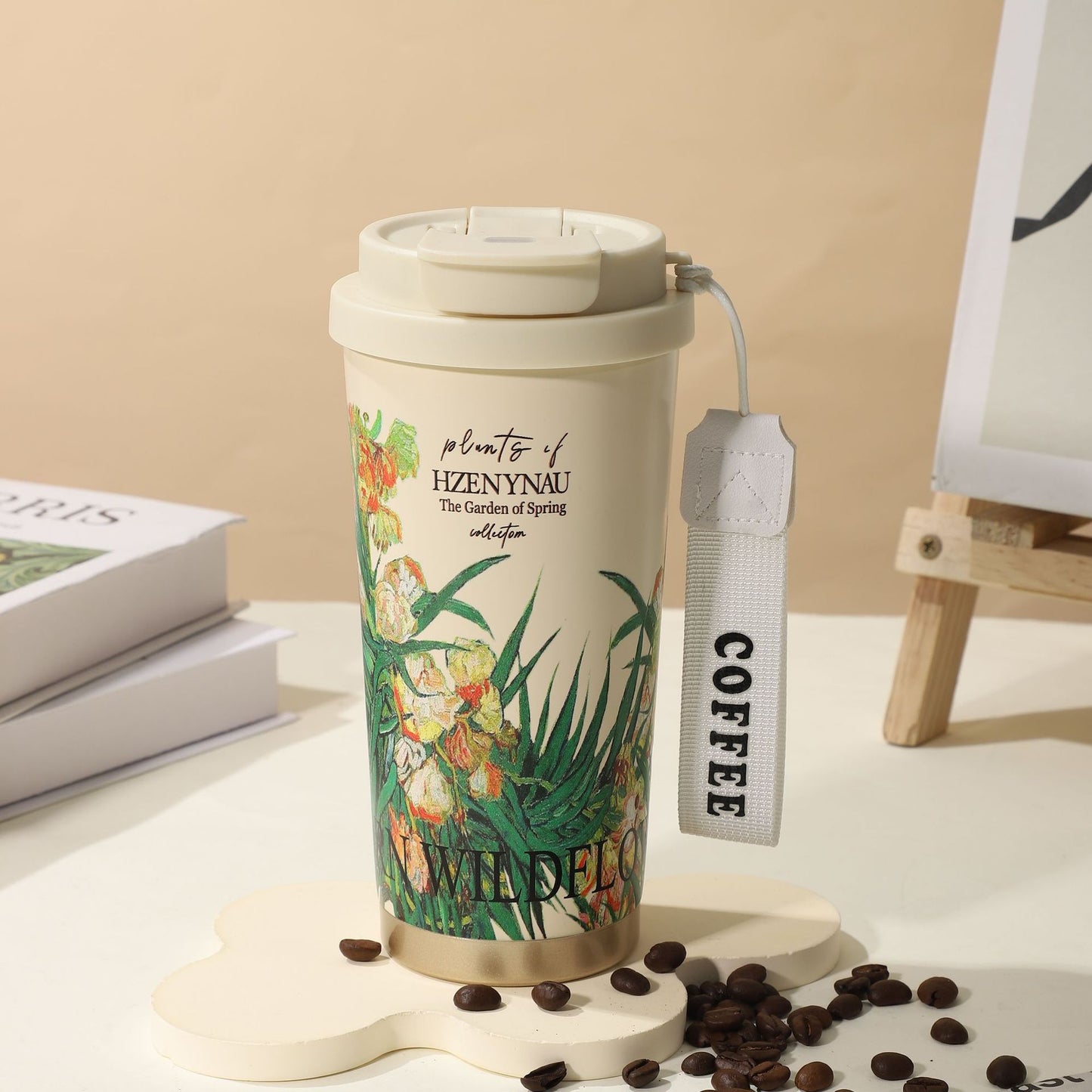 Summer Insulated Stainless Steel Water Cup, Thermos Cup, Coffee Cup, Double-Layer Car Cup, Smart Display Gift Cup, Customizable