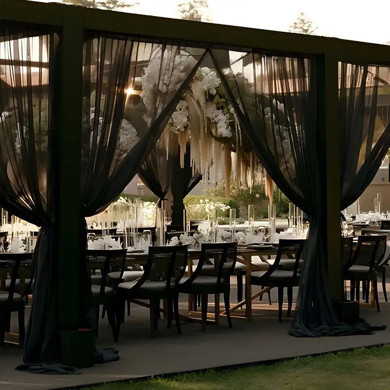 Wedding gauze curtain white gauze cross-border outdoor gauze curtain scene background decoration party wedding gauze wedding arch