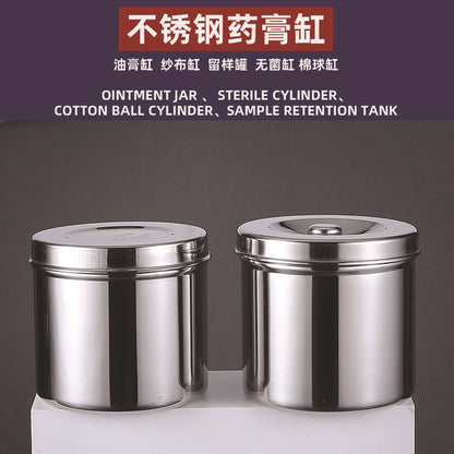Processing and Customization 304 Stainless Steel Ointment Tank, Anti-Iodine Ointment Tank, Pattern Embroidered Cotton Ball Tank, Dressing Gauze Tank