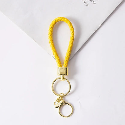 Wholesale Braided Leather Rope Keychain Car Keychain Key Ring Pendant Doll Accessories Event Small Gifts Wholesale