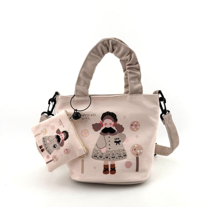 New Girls Handbag Storage Bag Cute Lunch Box Bag Handbag Mother Bag Korean Cartoon Bag Hand Bag
