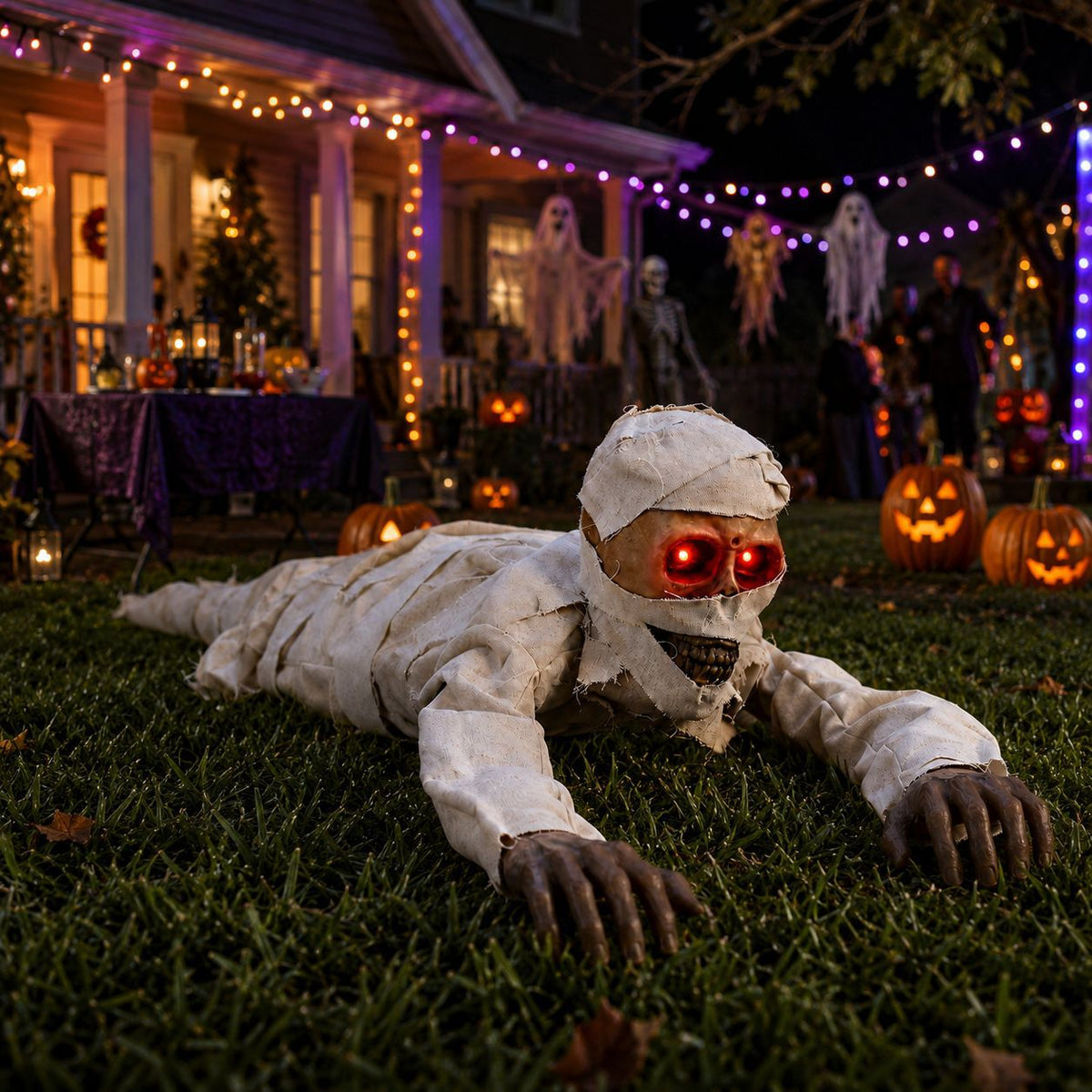Halloween New Product Electric Crawling Ghost Decoration Props Toy Ornaments Cross-Border Horror Props Pumpkin Lantern
