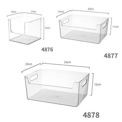 Storage Box PET Transparent Acrylic Rectangular Cosmetic Station Snack Kitchen Sundries Storage Box with Lid