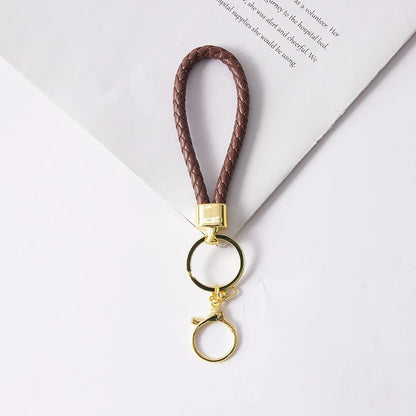 Wholesale Braided Leather Rope Keychain Car Keychain Key Ring Pendant Doll Accessories Event Small Gifts Wholesale