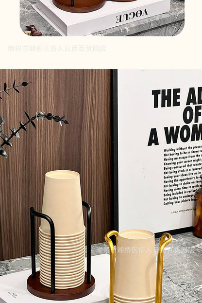 High-value Paper Cup Holder Disposable Cup Taker Desktop Coffee Table Storage Rack Tea Cup Coffee Cup Cup Holder