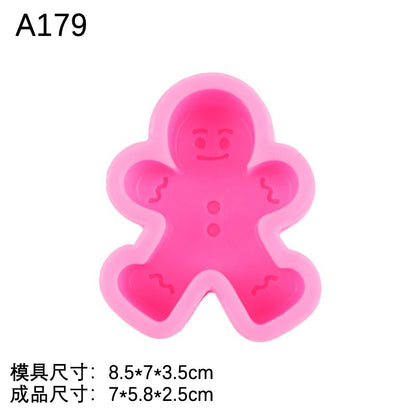 Christmas series 3D 3D gingerbread man Christmas tree silicone mold fondant cake decoration chocolate mold