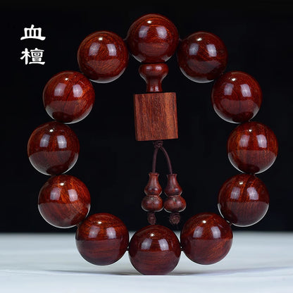 Zambian Blood Sandalwood Buddhist Bead Bracelet, Old Material, Small-Leaf Rosewood, High-Density Golden Star, Wholesale Prayer Bead Wooden Bracelet, Cultural and Artistic Crafts Manufacturer