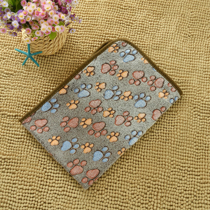 Cross-border pet blanket mat cat and dog flannel blanket autumn and winter warm blanket pet sleeping mat wholesale