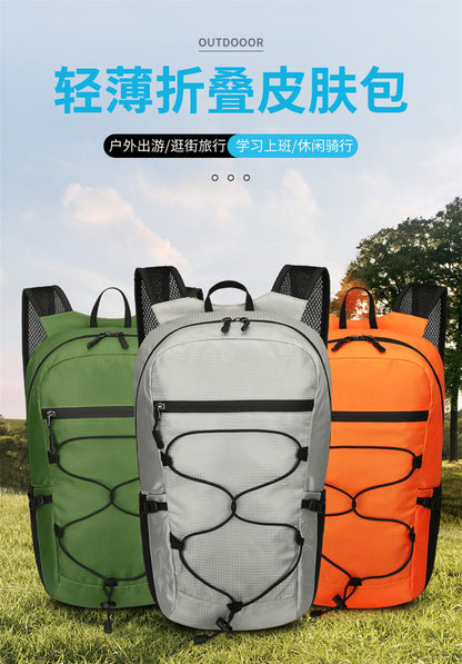 Cross-Border Outdoor Folding Backpack Waterproof Mountaineering Bag Backpack Folding Bag Outdoor Large Capacity Travel Backpack